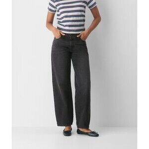 Levi's Baggy Dad Jeans in Shrink Up Washed Black Size 32 Aritzia